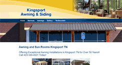Desktop Screenshot of kingsportawningandsiding.com